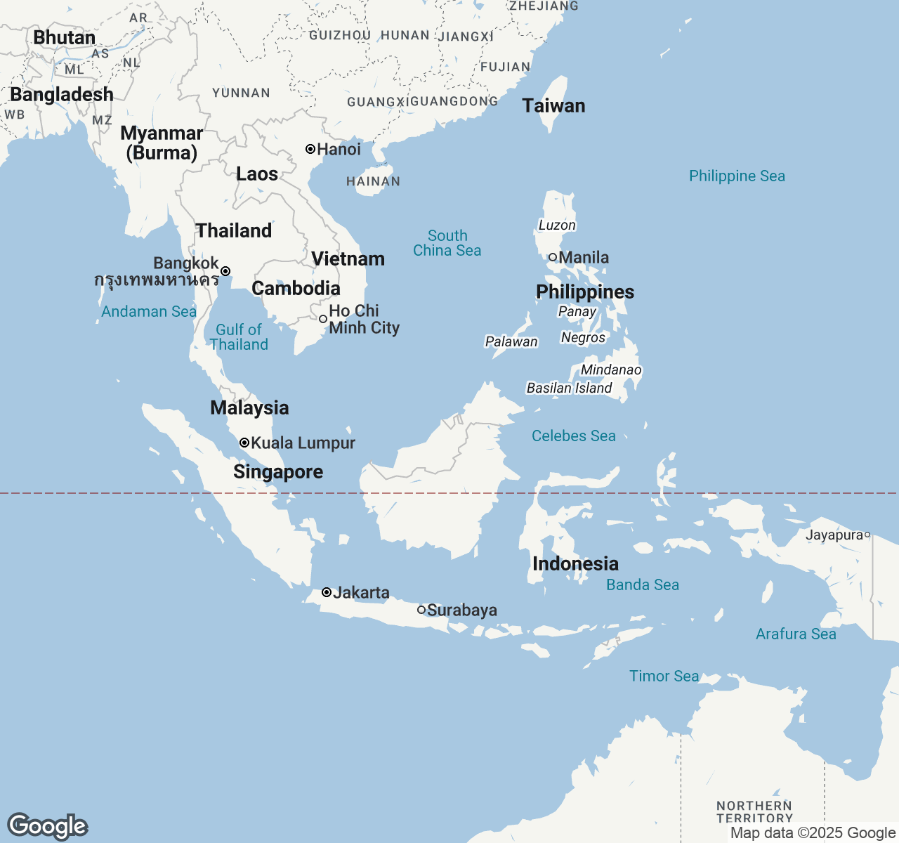 Map of Brunei